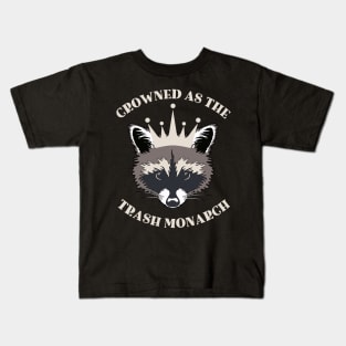 Crowned Raccoon: Trash Monarch, Mischievous Majesty! Kids T-Shirt